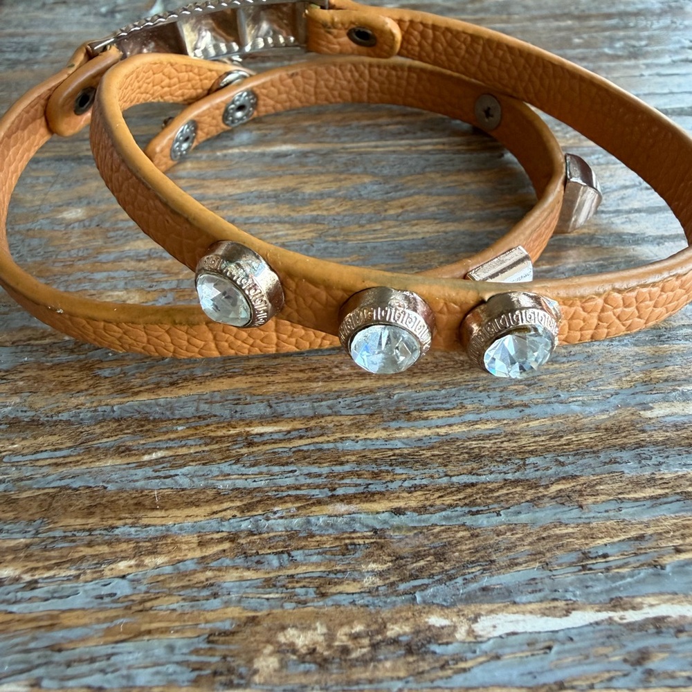 Leather Bracelet with Metal Accents - Picture 2 of 2
